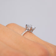 Solitaire bague diamant rond 1.25 carat or rose Sofia